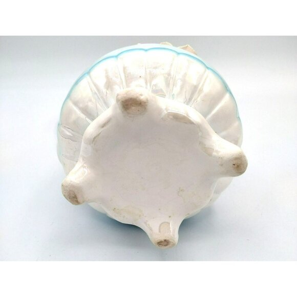 Lusterware Pitcher Vase with Flower Accents and Handle 8 Inches Vintage - Picture 14 of 14